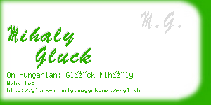mihaly gluck business card